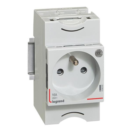 Prise modul.2P+T + témoin