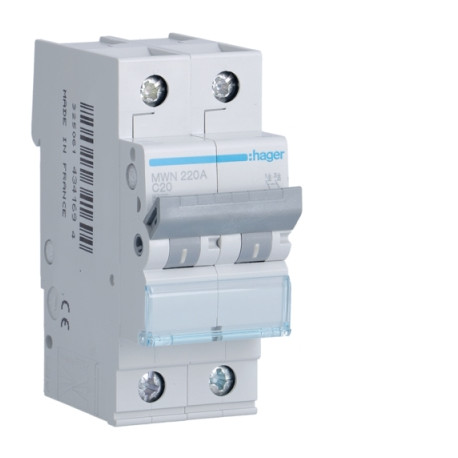 Disjoncteur 2p 20a 3ka c