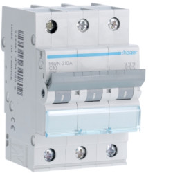 Disjoncteur 3p 10a 3ka c