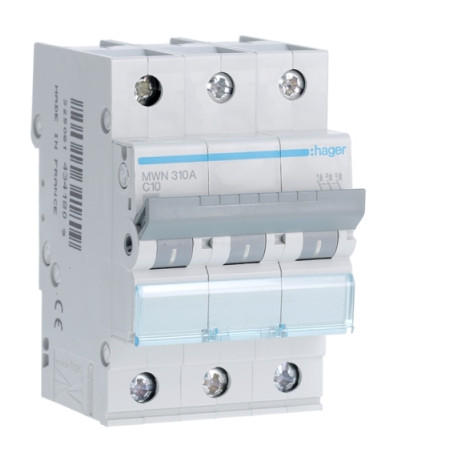 Disjoncteur 3p 10a 3ka c