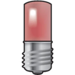 LAMPE E10 / LED ROUGE