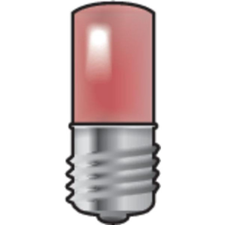 LAMPE E10 / LED ROUGE