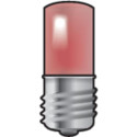 LAMPE E10 / LED ROUGE