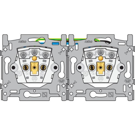 SOCLE PRISE 2P+T DOUBLE