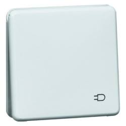 Prise blanc+couvercl.IP44