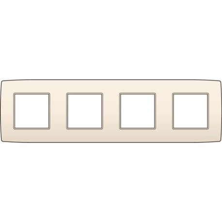 PLAQUE QUADR. 71mm CREME