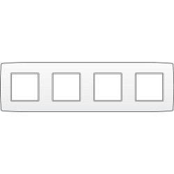 PLAQUE QUADR. 71mm BLANC