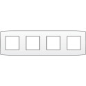 PLAQUE QUADR. 71mm BLANC