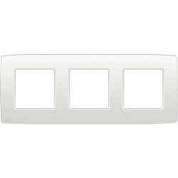 PLAQUE TRIPLE 71mm BLANC