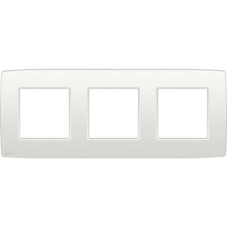 PLAQUE TRIPLE 71mm BLANC