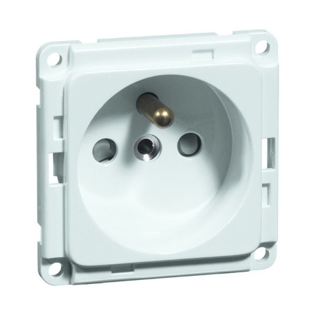 PRISE 2P+A COMPACTA BLANC