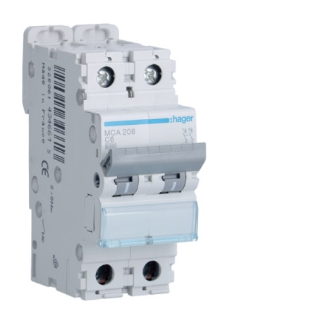Disjoncteur 6kA C 2P 6A