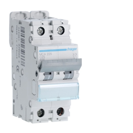 Disjoncteur 6kA C 2P 25A