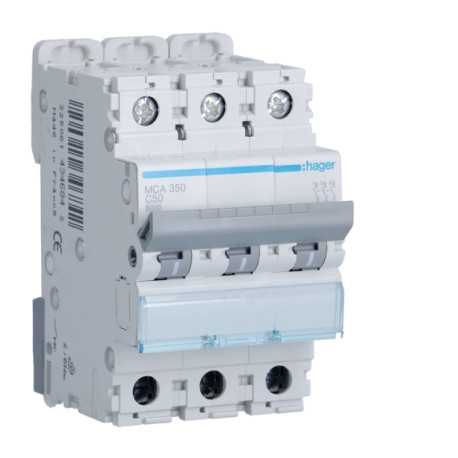 Disjoncteur 6kA C 3P 50A