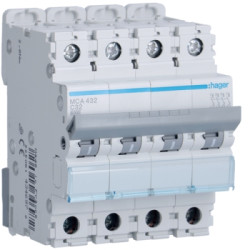 Disjoncteur 6kA C 4P 32A