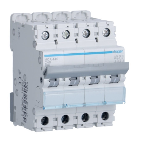 Disjoncteur 6kA C 4P 40A