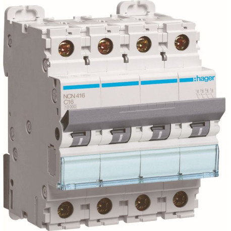 Disjoncteur 10kA C 4P 16A