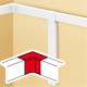 Angle intérieur 130x50mm DLP sans halogè
