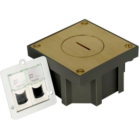 Prise de sol laiton IP64-2xRJ45 cat6UTP