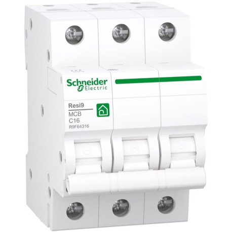 RESI9 disjoncteur 3P 16A C  3kA