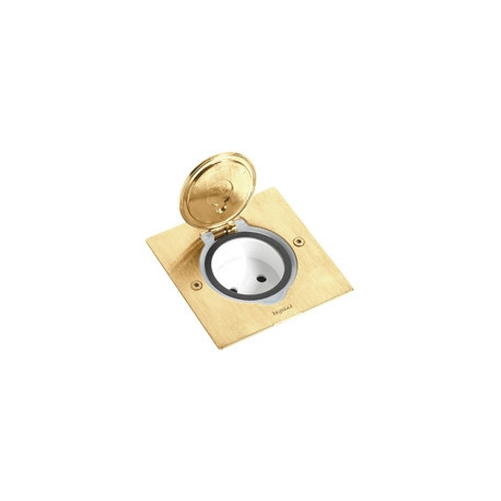 Réceptacle prise de sol carré bronze