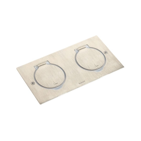 Prises de sol rectangulaire 2x2P+T inox