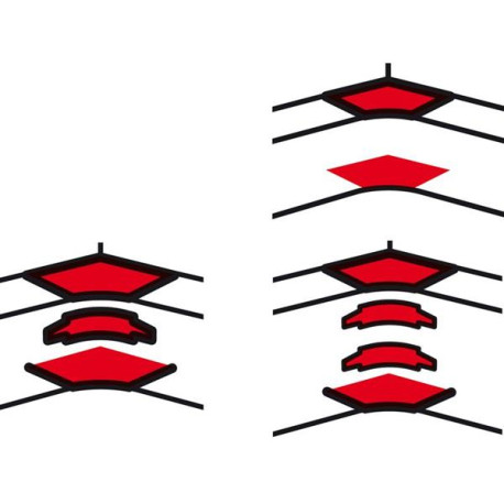 Angle int. 50x80mm DLP noir clip direct