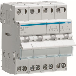 Inverseur modulaire 4 pôles 40A, point c