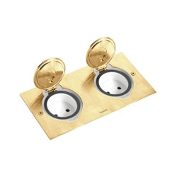 Double réceptacle prise de sol rond