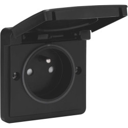 Hydro prise 2P+T (broche) noir