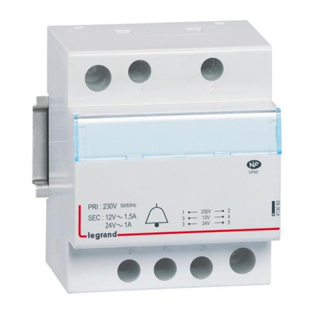 Transfo sonneries 24/12V - 24-18VA