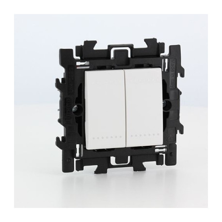 LL complet double 2 dir  16A 250V blanc