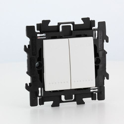 LL complet doublepoussoir 10A 250V blanc