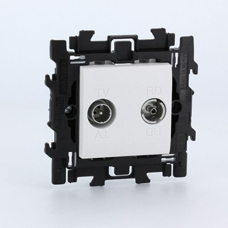 LL complet prise TV/FM blanc