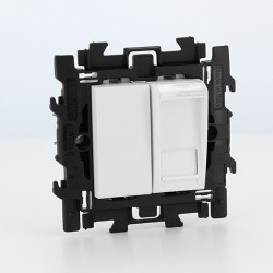 LL complet prise RJ45 +obtur grif blanc