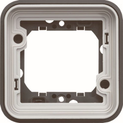 Support encastré simple, gris