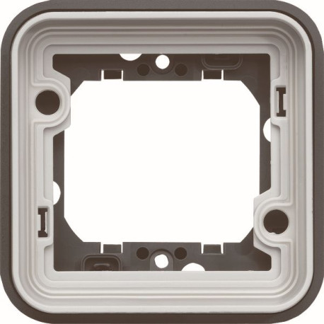 Support encastré simple, gris