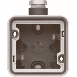 Boîte simple, grise, 1 entrée + M20