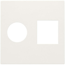 Set de finition coax TV +RJ45 blanc