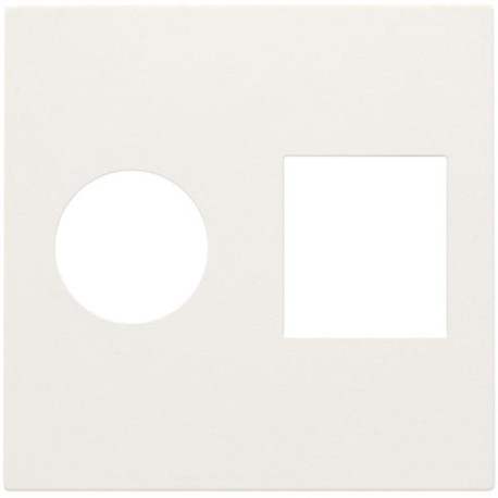 Set de finition coax TV +RJ45 blanc