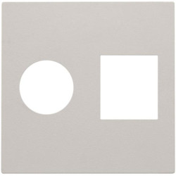 Set de finition coax TV +RJ45 gris clair