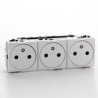 LL triple prise précâbl.aff. 16A 250V Bl