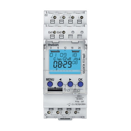 Horloge digitale astron. 230V 2CO 16A