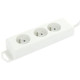 3x prise de courant + cord 3 m blanc