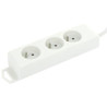 3x prise de courant + cord 3 m blanc