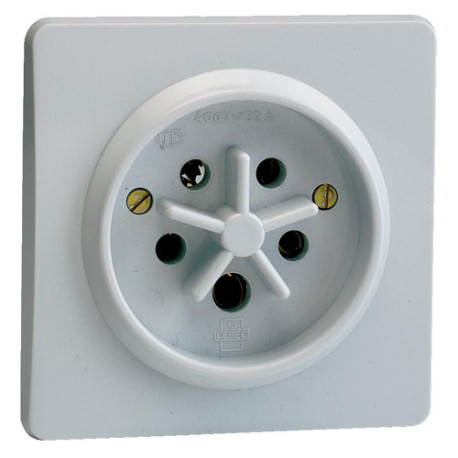 Prise étoile 3P+N+T 32A grise