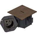 Floor socket IP66 - 2P+T FR/BE Bronze