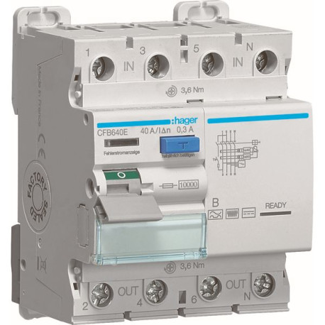 Inter.diff.4P 40A 300mA B SKR