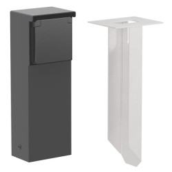 BORNE DE JARDIN, SIMPLE NOIR, POINTE