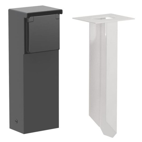 BORNE DE JARDIN, SIMPLE NOIR, POINTE